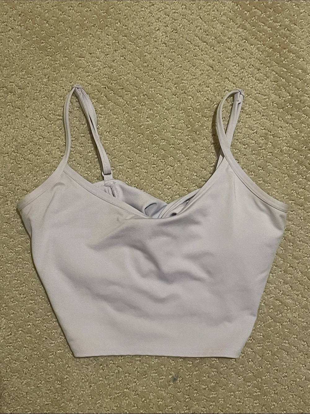 Pink Active-Light Lavender Crop Cami Tank Top